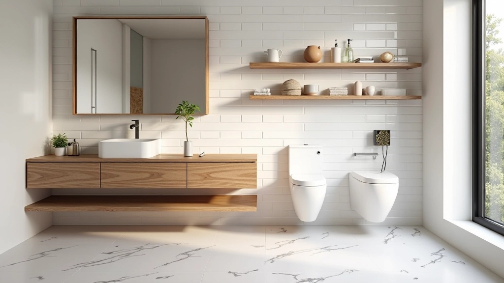 Soluzioni di stoccaggio bagno con mobili sospesi